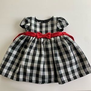 18 month black and white dress with red bloomers